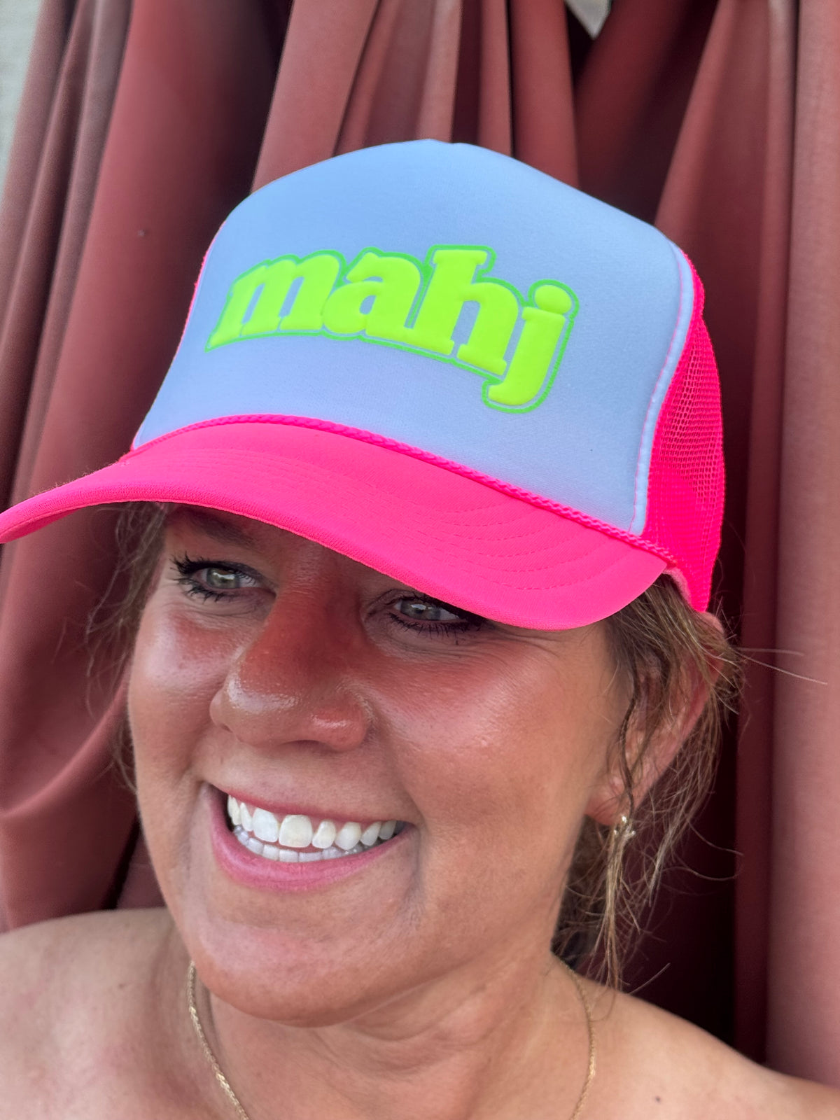 Neon MAHJ Trucker Hat