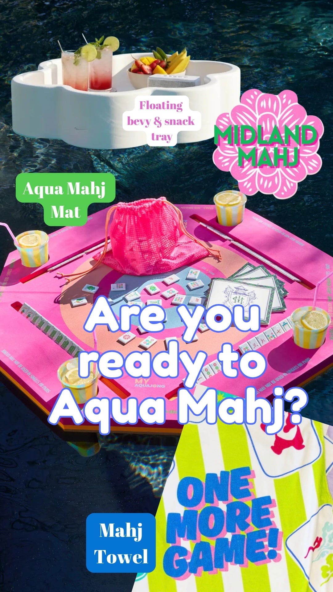 OMM Aqua Mahj Pink & Orange Mat