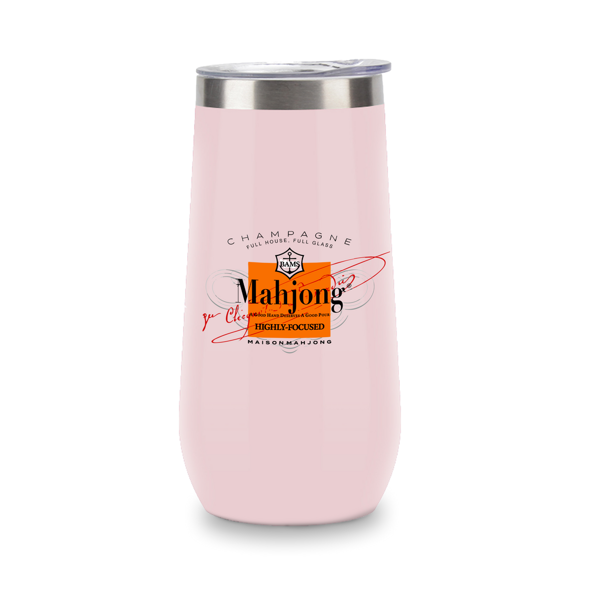 Champagne Tumbler (Pink) - Mahjong Org Label