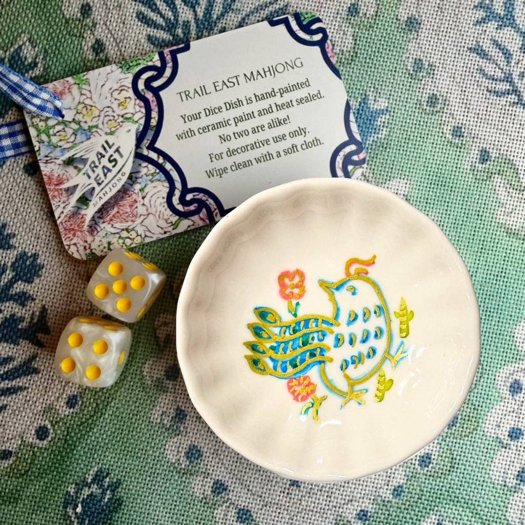 Lucky Chick Mahjong Dice Dish