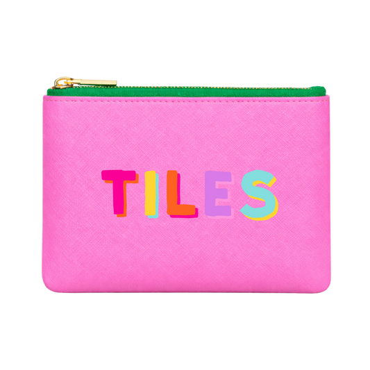 Mahjong Tile Storage Bag Mahjong Gift | Pink