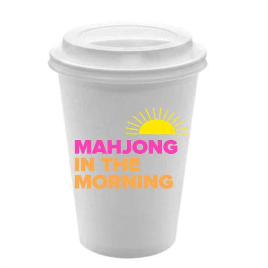 "MAHJONG IN THE MORNING" PAPER COFFEE CUPS