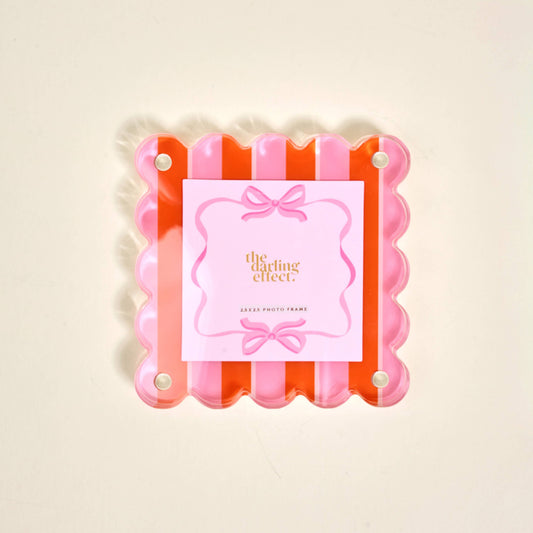 Little Moments Acrylic Picture Frame–Sicily Stripes Pink