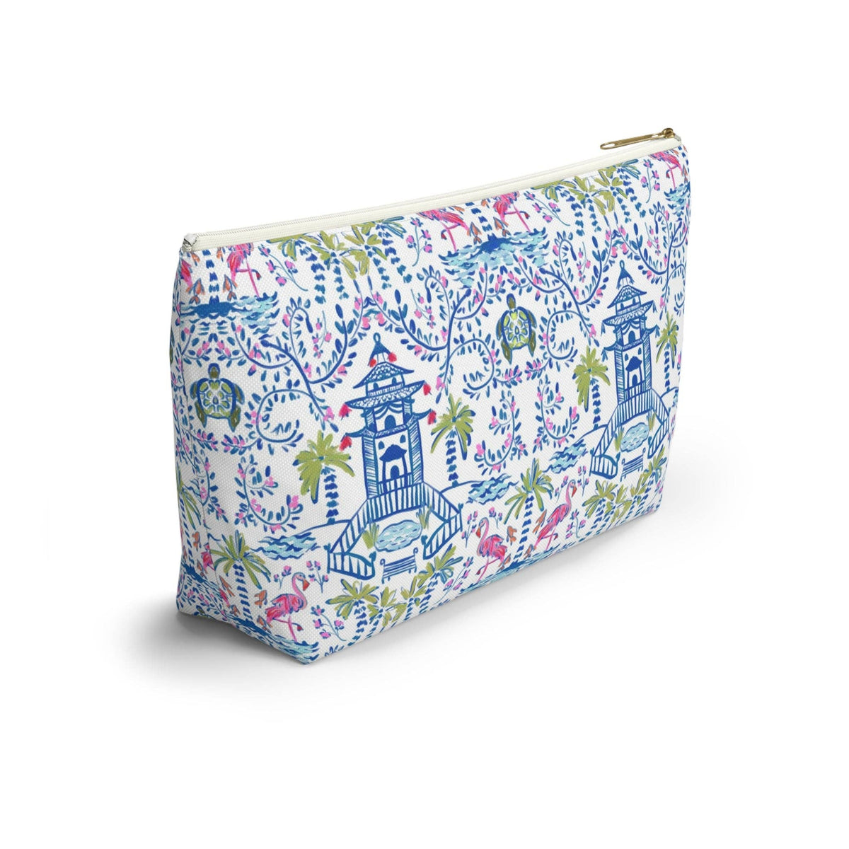 Britt Mills Mahjong Tile Pouch: Preppy Cheetah (Pink)