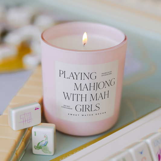 *EXCLUSIVE* Playing Mahjong with Mah Girls Candle